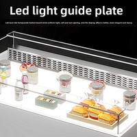 Vitrine réfrigérée horizontale à LED 220V pour sandwichs, gâteaux et desserts, avec refroidisseur d'air intégré, idéale pour boulangerie