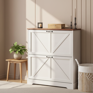 Meuble à chaussures durable et stable qui offre non seulement un rangement pratique mais aussi un élément décoratif pour votre entrée. - Product Image 1