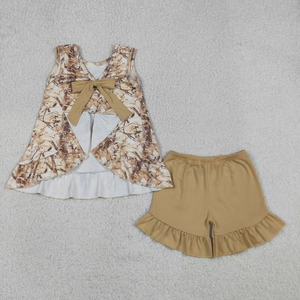 Conjuntos de Ropa para Niños al por Mayor, Ropa de Verano, Pantalones Cortos de Camuflaje sin Mangas, Conjunto para Niñas - Product Image 2