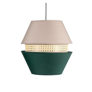 Lampada a sospensione a 3 luci, E27, verde e beige, dimensioni: 35x35 cm, ideale per illuminare spazi moderni e aggiungere stile - Product Image 1
