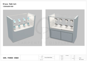 Vitrine en <span class=keywords><strong>verre</strong></span> d'affichage de magasin de fumée haut de gamme usine de vitrine de magasin de téléphone portable personnalisé et vitrine vitrine de meubles - Product Image 3