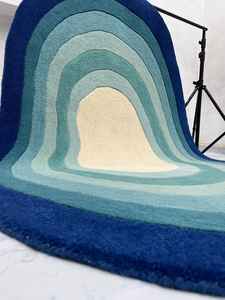Tapis en forme de rein, fait main, vintage, ovale, de haute qualité, pour salon, couloir, à prix abordable - Product Image 6