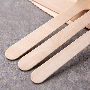 Riendly isposable nife Poom ork irchwood ooden utlery - Product Image 2