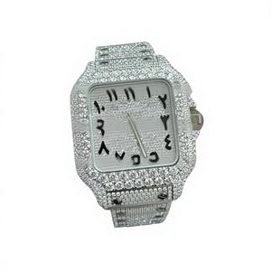 นาฬิกาข้อมือทรงเหลี่ยมประดับเพชรโมอิสซาไนต์ ตัวเรือนสแตนเลสสตีลสองสี ระบบอัตโนมัติ กันน้ำได้ 10 บาร์ โมอิสซาไนต์ - Product Image 1