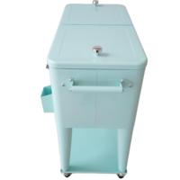 Chariot isotherme pliable 73L, nouveau design, boîte de refroidissement en métal, glacière avec roues pour le jardin