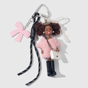 Accesorio de Bolso HECION, Lindo y Moderno, Muñeca <span class=keywords><strong>Kelly</strong></span>, Llavero con Lazo Rosa, Amuleto de Bolso de Anime y Dibujos Animados - Product Image 6