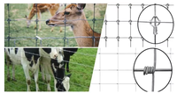 Grillage de protection galvanisé à nœuds fixes pour pâturages, clôture anti-chevaux sauvages, clôture pour bétail en prairie