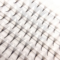 Extensions de cils en volume pré-faits en gros, en plumes, semi-faits à la main, base fine et pointue, 12 rangées, base ultra-fine 0.03