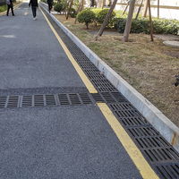 Grille de drainage extérieure en fonte écologique de haute qualité, efficace pour les routes, couvercles de tranchées durables en fonte ductile