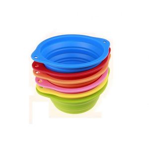 Custom Advertising Gifts Outdoor Foldable <b>Silicone</b> Pet <b>Mat</b> Bowl Dog Bowls Round - Product Image 2
