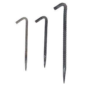 Clous de tente robustes en acier de 14 pouces pour rampes de fauteuil roulant, protections de câbles, gaines de câbles, ancrage, tige galvanisée, sécurité - Product Image 4