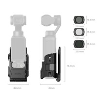 Kit de cage en alliage d'aluminium pour Osmo Pocket 4/3 avec plaque arrière magnétique, fixation rapide, support griffe froide et filtres 1/4 pouces, et support de poignet
