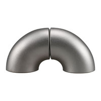 Codo de tubería de aluminio sin costura Sch80s de aleación de aluminio de 90 grados de radio largo para soldadura a tope