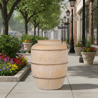 Pots de fleurs vintage en fibro-ciment GRC, jardinières minimalistes pour sol, écologiques, durables, conteneurs de pépinière, petites et grandes tailles