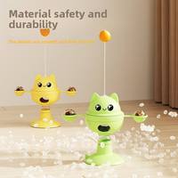 ShengAnXin Fashion Lucky Cat Tumbler Toy Distributeur de friandises lyophilisées à ventouse, jouet interactif pour chats