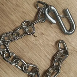 Hot Dip Galvanized Zinc Plated Steel Link High Test Proof Coil Grade 43 G43 Grade 30 G30 Trailer With S Hook Chain