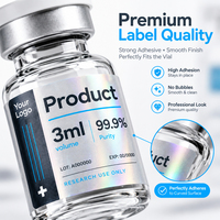Autocollants pour flacons cosmétiques 1ml 2ml 3ml 5ml, étiquettes adhésives transparentes en PET imprimées et imperméables pour bouteilles en verre