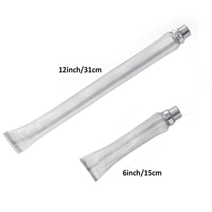 Tubo de filtro de cerveza de acero inoxidable 304 con pantalla <span class=keywords><strong>Bazooka</strong></span> de 6 ''/12" con accesorio de tubería 1/2in hembra macho NPT para elaboración de cerveza de vino en casa - Product Image 1