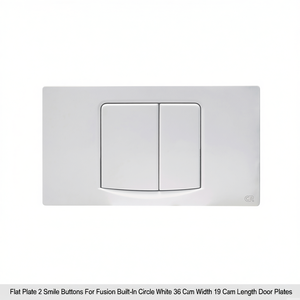 Plaque plate avec 2 boutons Smile pour Fusion, intégrée, cercle blanc, 36 cm de largeur, 19 cm de longueur, plaques de porte - Product Image 3