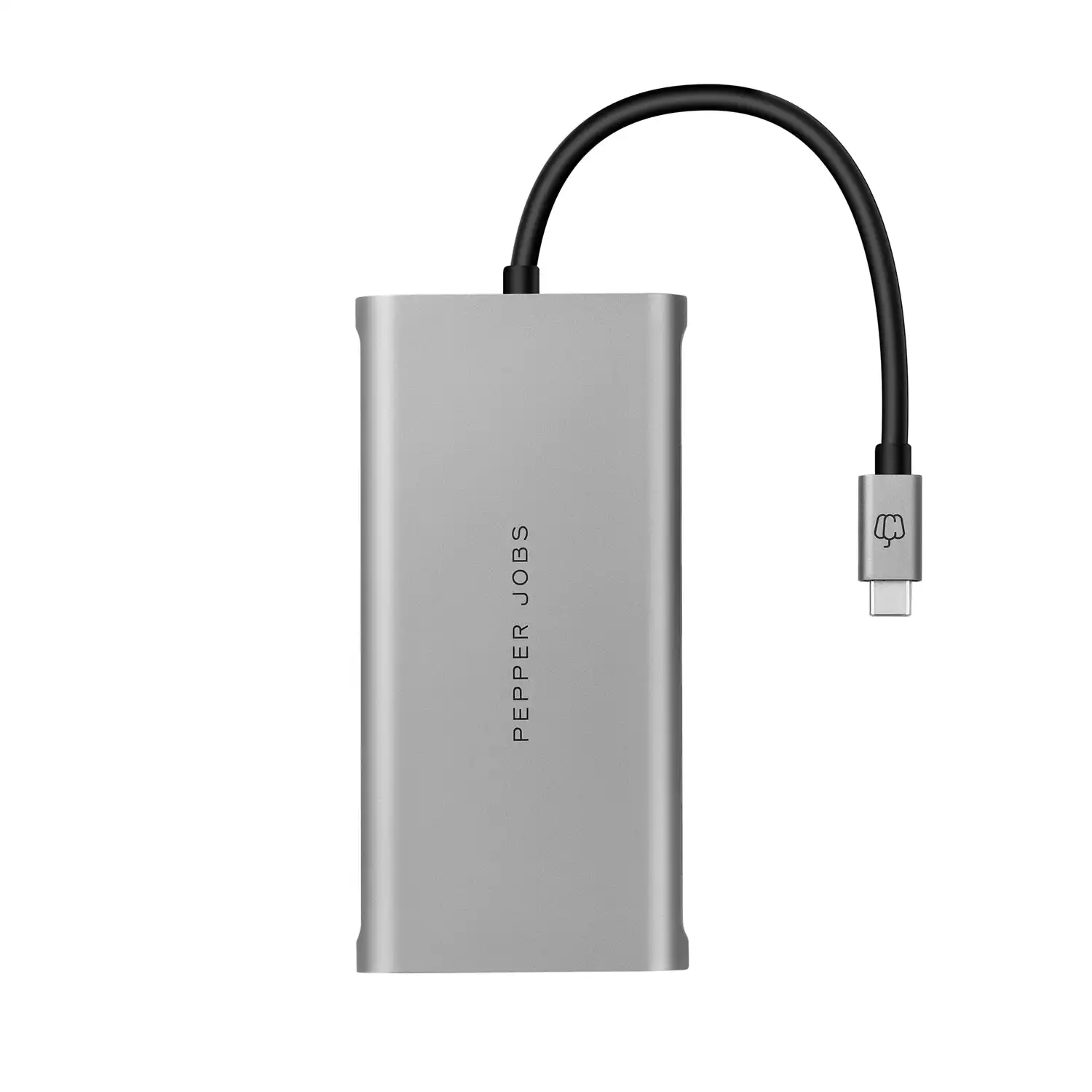 Hub 12 in 1 Tipe C abu-abu, cangkang aluminium Usb C Hub Adapter ke Ethernet TF pembaca kartu SD