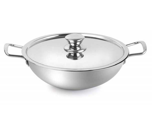 Kadai Deluxe en acier inoxydable 42PT de 1 mm avec construction robuste, couvercle à joint étanche et design durable, idéal pour la friture profonde - Product Image 4