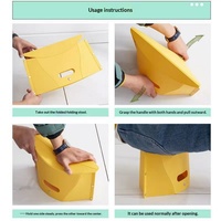 Banc de camping pliable compact en plastique populaire – Vente en gros pour pique-nique, voyage en train, jardin et mobilier de loisirs extérieur