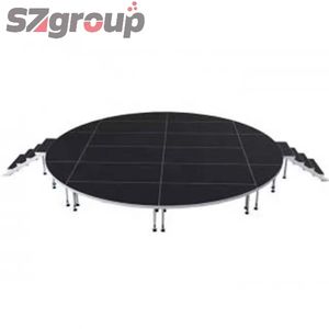 Panggung Portable dari Aluminium <span class=keywords><strong>Alloy</strong></span> & Kayu Lapis Anti Selip dengan Kaki yang Dapat Disesuaikan Tingginya, Ukuran 1,22*1,22m, untuk Acara Luar Ruangan & Konser - Product Image 6