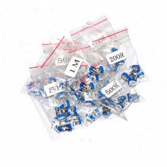 SeekEC 65pcs Trimming Potentiometer Top Adjustment 100ohm-1Mohm Variable Resistors Assorted Kit 13Type*5pcs