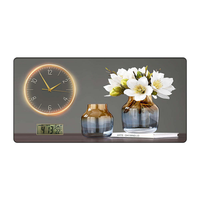 Horloge murale 3D de luxe, décor de maison, calendrier, aiguilles, fonctionne à piles, silencieuse, pratique, en cristal, porcelaine, papier décoratif, peinture