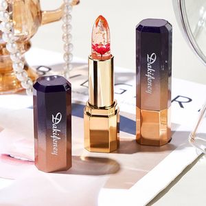Rossetto Trasparente Effetto Gelatina con Fiori, Balsamo Labbra Idratante e Nutriente, Non Appiccicoso, Cambia Colore con la Temperatura, Rossetto con Lamina d'Oro - Product Image 6