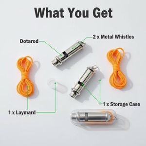 Sifflet d'entraînement pour animaux de compagnie en acier inoxydable, haute fréquence, sans noyau, son bicolore, super puissant - Product Image 5