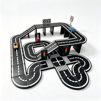 58 pièces de tuiles magnétiques pour circuit de course DIY, blocs de construction flexibles de 7,5 cm, jouet éducatif pour enfants, jeu de construction créatif