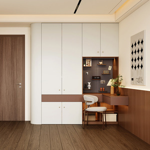 Armario Moderno Empotrado, Sistema <span class=keywords><strong>de</strong></span> Guardarropa Integrado, Muebles <span class=keywords><strong>de</strong></span> Dormitorio Personalizados para Toda la Casa, Armario <span class=keywords><strong>de</strong></span> Madera con Gran Capacidad <span class=keywords><strong>de</strong></span> Almacenamiento para Ropa - Product Image 2