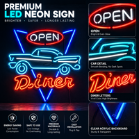 Enseigne lumineuse néon décorative personnalisée avec logo classique pour garage, pub, café, espace de divertissement, affichage mural