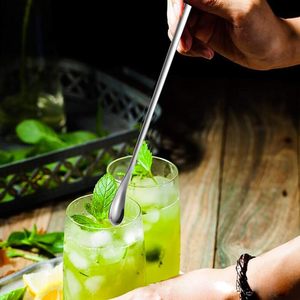 Agitateurs à cocktail en acier inoxydable, long manche, mini cuillère à mélanger en métal - Product Image 4