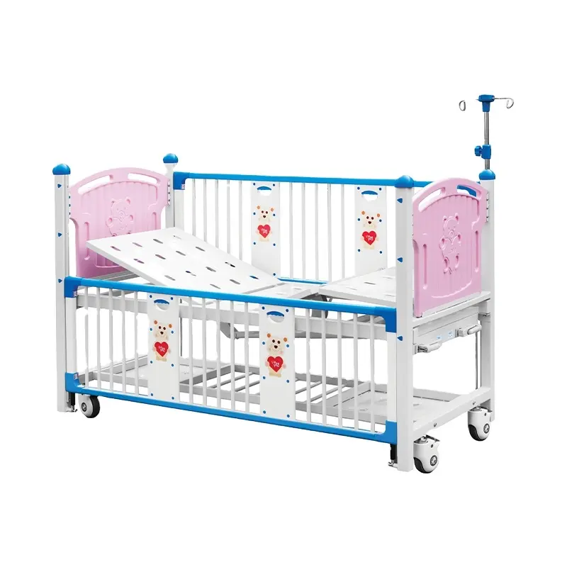 2 Cranks 2 समारोह नवजात चिकित्सा पालना समायोज्य मैनुअल शिशुओं नर्सिंग बाल चिकित्सा बिस्तर बच्चों अस्पताल के बिस्तर