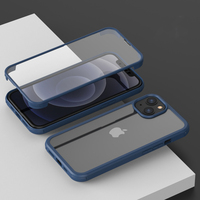 Étui Double verre pour Iphone 13 14 pro max, Protection complète, transparent, résistant aux chocs, étanche, sacs et étuis pour téléphone portable