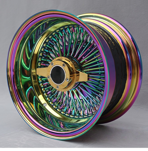 Jantes à rayons multibranches chromées électroplaquées couleur arc-en-ciel TA Custom Deep Concave, <span class=keywords><strong>13</strong></span>-22 pouces, pour voitures particulières, en promotion - Product Image 5