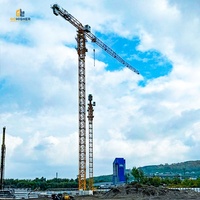 Grue à tour à toit plat Qtz50 Qtz63 Qtz80 Qtz125 Qtz160 5t 6t 8t 10t, machine de levage pour la construction de bâtiments modulaires
