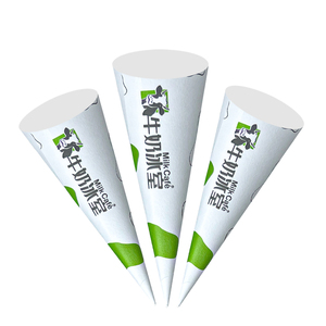 Einweg-Eistüte mit Aluminium folie und Papier hüllen Konische Kegel verpackungs halter für Eiscreme-Dessert-Snacks - Product Image 4