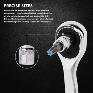 13-teiliges Torx-Bit-Steckschlüssel-Set T8-T70 CRV Stern Stecknüsse 1/4 3/8 & 1/2 Zoll Antrieb für Handwerkzeuge Elektrowerkzeug Zubehör Autos Lastwagen - Product Image 4