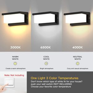 Lámpara de Pared LED Cuadrada Moderna Sytmhoe, IP65, 3 <span class=keywords><strong>Colores</strong></span>, 12W, Cobre y Policarbonato, <span class=keywords><strong>para</strong></span> Uso en <span class=keywords><strong>Exteriores</strong></span> - Product Image 2