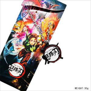 พวงกุญแจโลหะลายการ์ตูนอนิเมะขายส่ง รูปผีถือดาบ พร้อมจี้ห้อยกระเป๋า/สร้อยคอ - Product Image 1