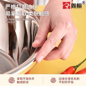 Tazón de Acero Inoxidable Xinrong, Grado Alimenticio, Pulido, Fácil de Limpiar, para Uso en la Cocina - Product Image 5