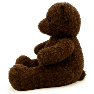 Oso de Peluche Personalizado de Felpa Marrón Oscuro con Pelo Rizado, Clásico y sin Ropa - Product Image 2