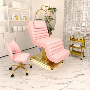 Muebles de salón modernos, cama de belleza eléctrica con motor 3/4, camas de pestañas ajustables en altura de lujo, cama de masaje calentada para Spa - Product Image 1