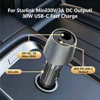 Chargeur de voiture 90W pour Starlink Mini, port USB-C PD 33W, sortie 30V, logo personnalisé OEM/ODM, vente en gros directe d'usine, faible MOQ