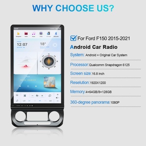 Navihua New Upgrade 16.8 Inch Android 13 GPS Navigation Vertical Screen Tesla Style for Ford F150 F250 2015-2021 Carplay <b>Auto</b> - Product Image 6