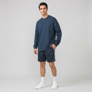 T-shirt gaufré à manches longues, lourd, écologique et personnalisé pour homme, en polyester-coton, blanc, en gros, avec impression intégrale sur l'écran - Product Image 1