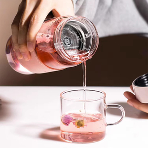 Botella de Agua de Vidrio con Tapa y Logotipo Personalizado, Reutilizable, Apta para Lavavajillas, para Camping y Uso Doméstico, con Funda de Vidrio de Borosilicato - Product Image 5